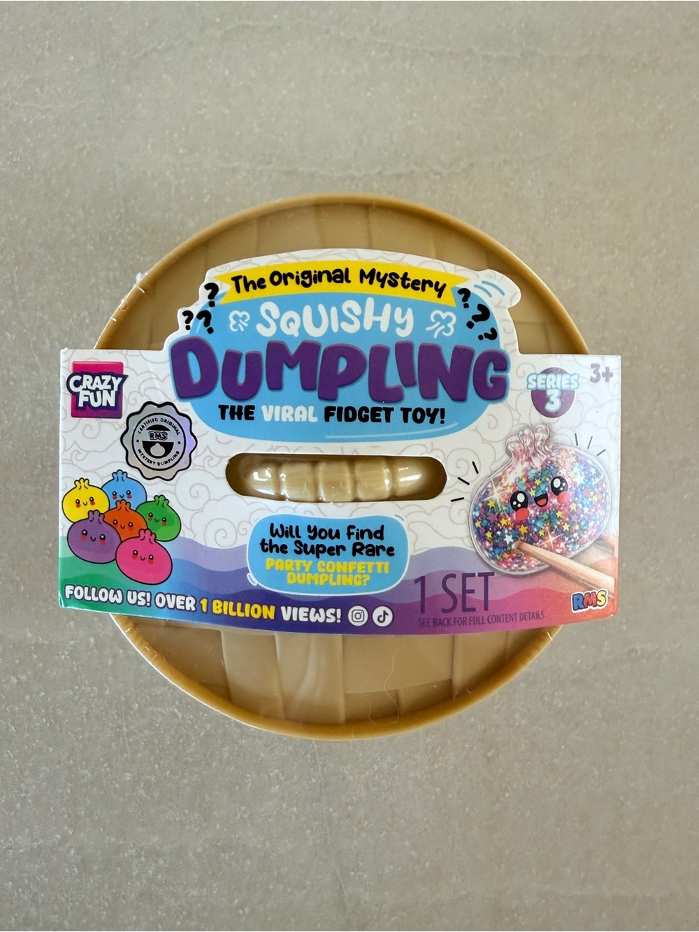 NWT Authentic Squishy Dumpling Series 3 Mystery Fidget Toy Crazy Fun RMS